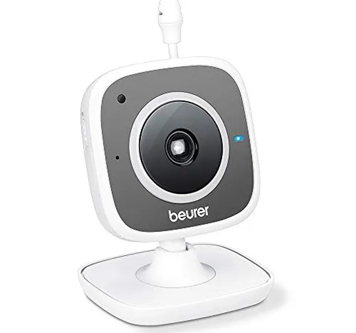 Beurer 952.64 BY 88 Smart Baby Monitor con Videocamera WiFi, Grigio