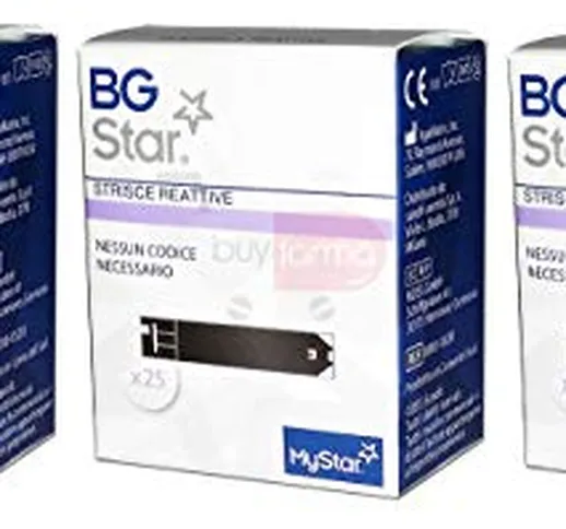 BUYFARMA PROMO PACK - 3X Sanofi BgStar 25 Strisce Reattive per il Controllo della Glicemia...