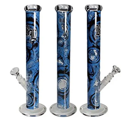 Bong Black Leaf in vetro, edizione speciale – Altezza: 4500 mm, diametro: 55 mm, spessore:...