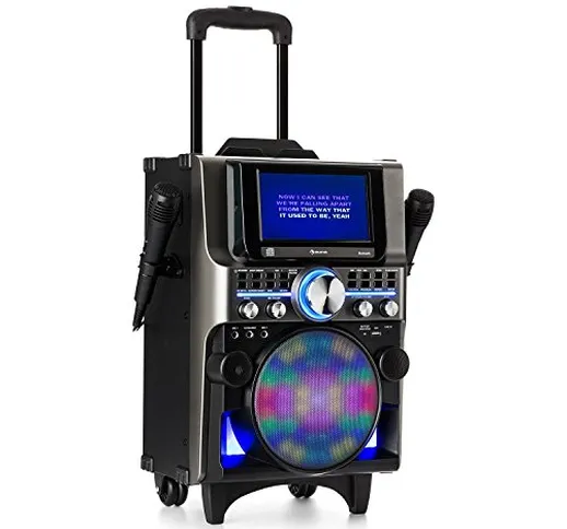 AUNA DisGo Box 360 - Sistemi per karaoke , Sistema audio per feste , Lettore CD , Schermo...