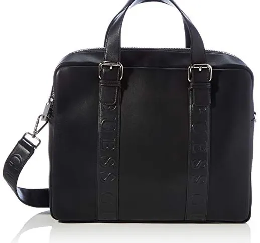 Guess Dan Briefcase Borsa Messenger, Uomo, Nero, Taglia Unica