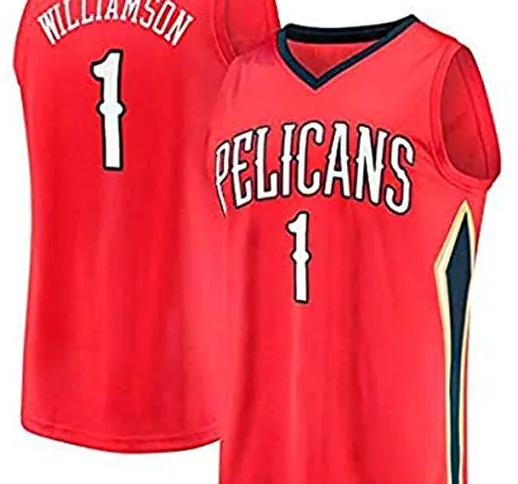 Linyo Men’s New Orleans Pelicans #1 Zion Williamson 2019 NBA Draft First Round Pick Fast B...