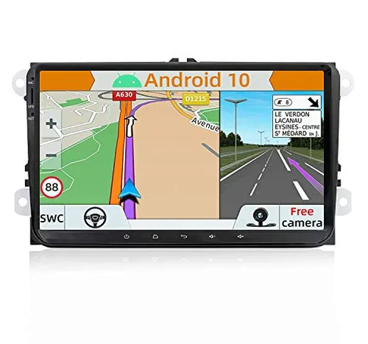 YUNTX Android 10.0 Autoradio Compatibile con VW Golf/Skoda/Seat - GPS 2 Din - Telecamera P...