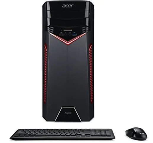Acer Aspire GX-781 3.6GHz i7-7700 Intel® Core™ i7 di settima generazione Nero, Rosso PC