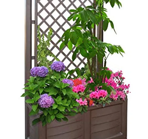 Bama Outdoor fioriera con Espalier, 80 x 42.5 x 150 cm, Cocoa, 80 cm