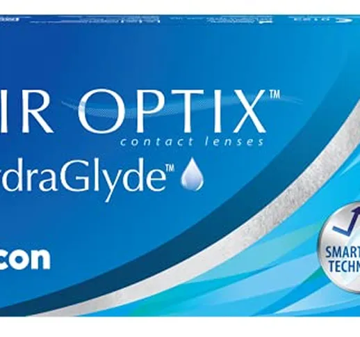 Air Optix plus HydraGlyde lenti a contatto mensili, 6 lenti, BC 8.6 mm, DIA 14.2 mm, -9.00...