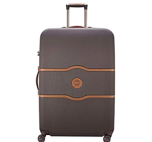 Delsey VALIGIA TROLLEY 4 DOPPIE RUOTE 82 CM, Cioccolato