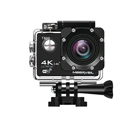 Meerveil 4K Action Camera Action Cam Videocamera WiFi Sport Camera, Sony Sensore CMOS da 1...