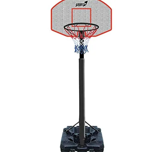 Sport1 45cm di Diametro, Strike piantana regolamentare trasportabile. Canestro Basket Este...