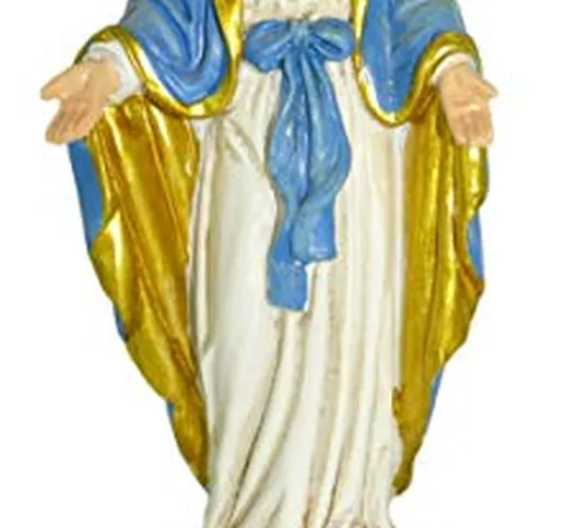 Statua della Madonna Miracolosa di altezza 12 cm con segnalibro in confezione regalo