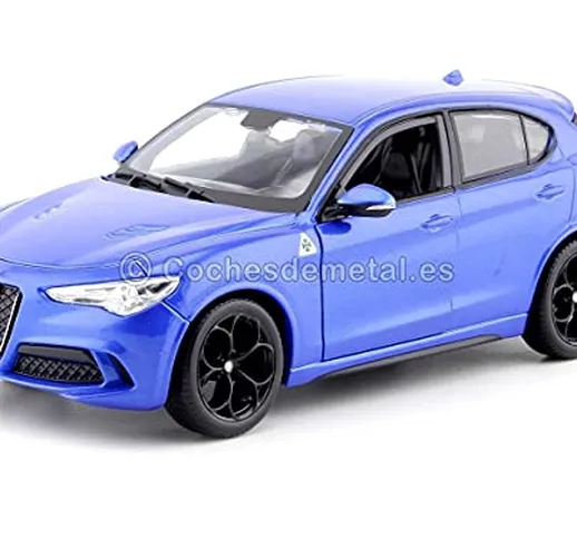 Bburago-1:24 Alfa Romeo Stelvio, Colore Blu, B18-21086