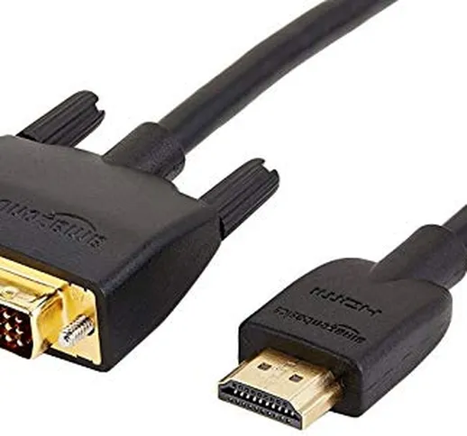 AmazonBasics Cavo adattatore da DVI a HDMI (ultimo standard) - 0,9 / 1,8 / 3 / 4,6 / 7,6 m...
