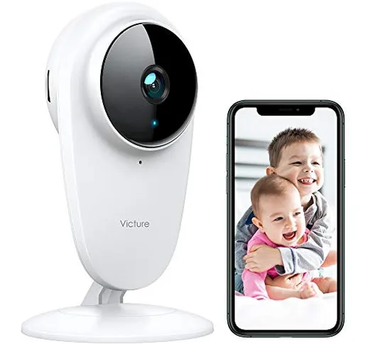 Victure 1080P Baby Monitor, Telecamera 2.4G Wi-Fi Interno Videocamera Babyphone per Bambin...