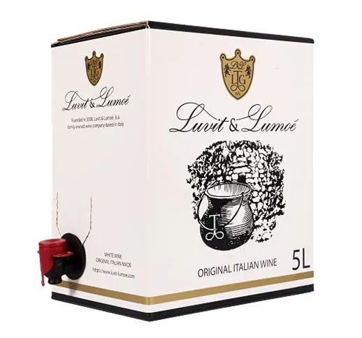 Luvit & Lumoè"Traminer" Vino Bianco Italiano 2020 IGT - Confezione Di 2 Bag In Box Cartone...