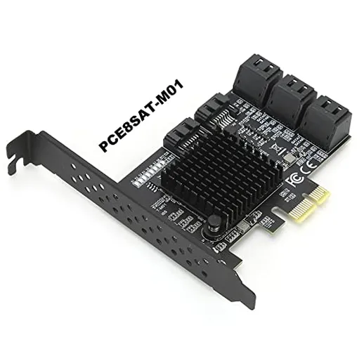 Hopcd da Scheda PCI E a SATA, 8 Porte PCI Express a SATA 3.0 Scheda di Espansione/SATA Sch...