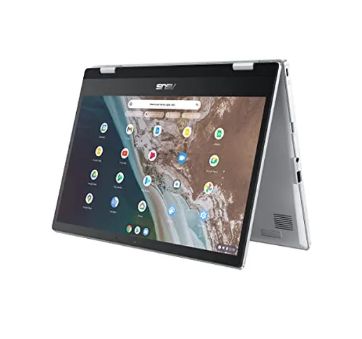 ASUS Chromebook Flip CX1400FKA, Notebook Convertibile 14" Touchscreen Glossy, Intel Celero...