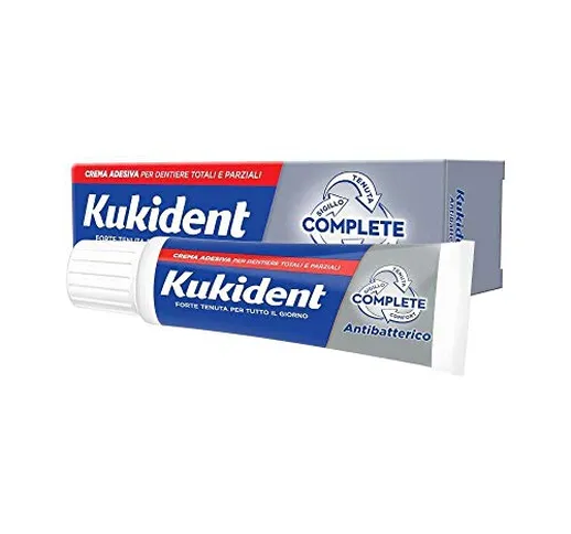 Kukident Crema Adesiva per Dentiera, Antibatterico, 47g