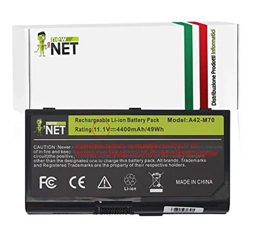 New Net - Batteria A42-M70 Compatibile con Notebook ASUS G71g G71G-A1 G71gx G71G-X1 G71GX-...