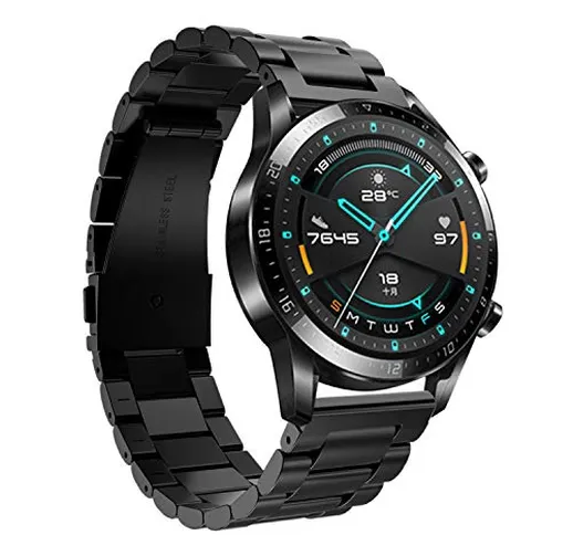 Keweni Cinturino per Huawei Watch GT 2 46MM, Cinturino di Ricambio in Acciaio Inossidabile...