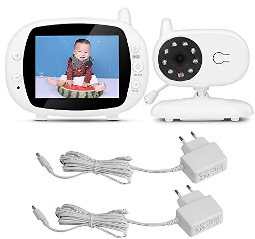 Baby Monitor, Videocamera Intercom da 3,5 Pollici Baby Monitor, per Cameretta Baby Room(Al...