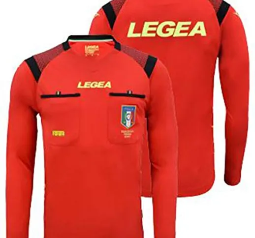 Legea Gara, Maglia Ufficiale FIGC Aia ML Stagione 2019/2020, S Uomo, Rosso 2, S