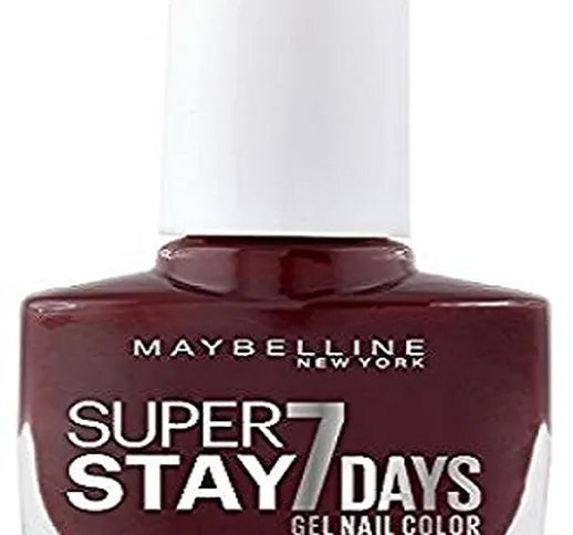 Maybelline New York Superstay 7 Days Smalto Effetto Gel, 287 Midnight Red