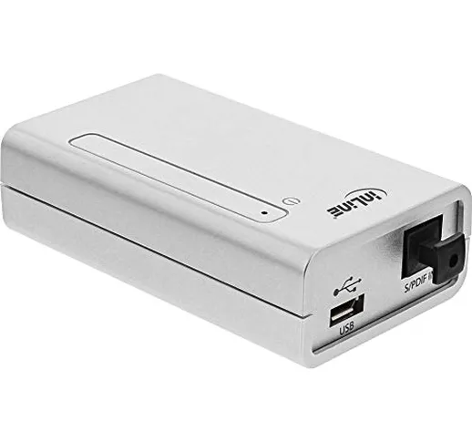 InLine® HiFi Audio a USB convertitore, RCA e Toslink Ingresso Audio, 192 kHz/24 Bit