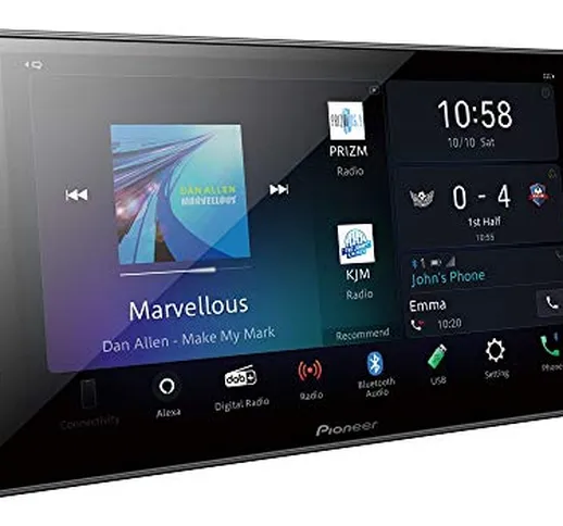 Pioneer SPH-EVO93DAB 2DIN 9" Media center modulare con DAB+, Apple CarPlay, Android Auto,...
