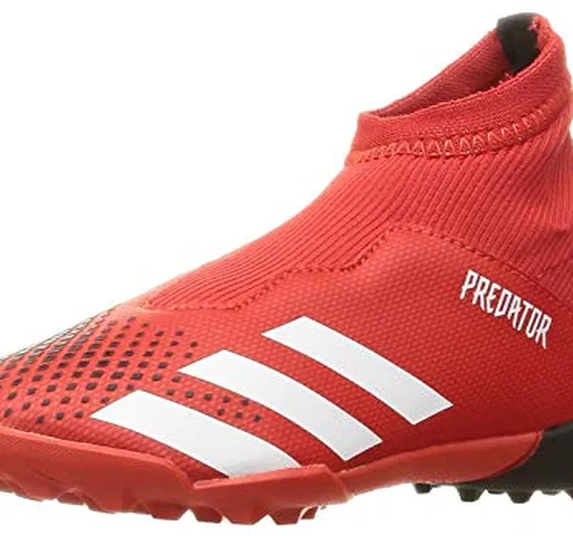adidas Predator 20.3 Ll Tf J, Scarpe da Calcio per Bambini Unisex-Bimbi, Gris (Active Red/...