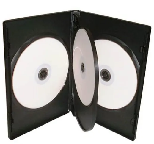 Four Square Media, custodia a scomparti per 4 CD, DVD, BLU RAY, dimensioni 14 mm, confezio...