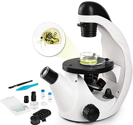 Telmu Microscopio Bambini - Ingrandimento di 40x a 320x, Lenti Acromatiche, Microscopio In...