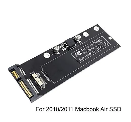 CY Adattatore scheda convertitore adattatore SSD SATA 12 + 6 pin per Mac Air 2010 2011