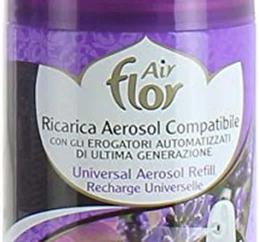 AIR FLOR 6 PZ DEORANTE Ricarica 250 ML Lavanda & Orchidea [ Totale 1,5 Litri ]