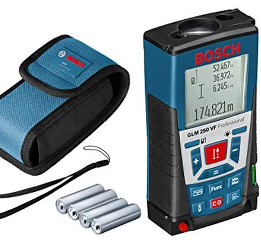 Bosch Professional Distanziometro Laser GLM 250 VF (per Ambienti Esterni, Campo di Misuraz...