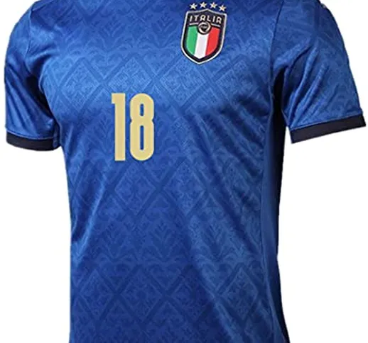 EMLAI Bambini e Ragazzi Sportive T-Shirt Calcio 2021 UEFA Euro FIGC Maglia da Calcio Nazio...