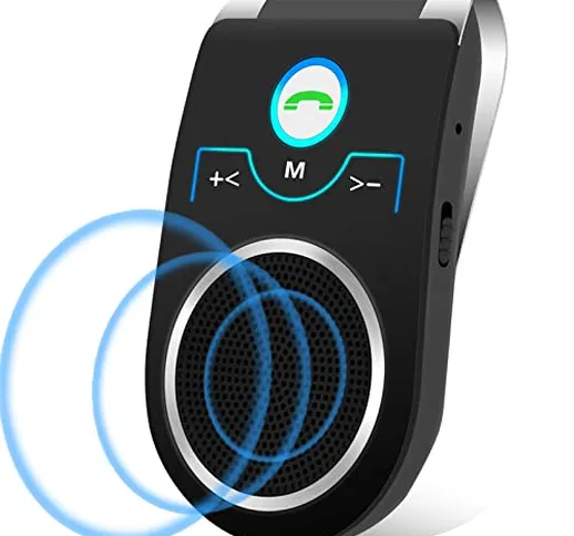 AIGOLINK Kit Vivavoce Bluetooth 5.0 per Auto, Portatile Altoparlante Bluetooth per Chiamat...