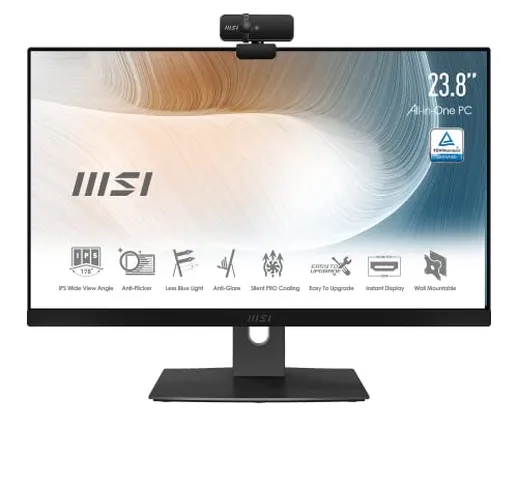 MSI Modern AM241TP 11M All in One Desktop PC - 23.8" Touch Screen, Intel Core i5-1135G7, 8...