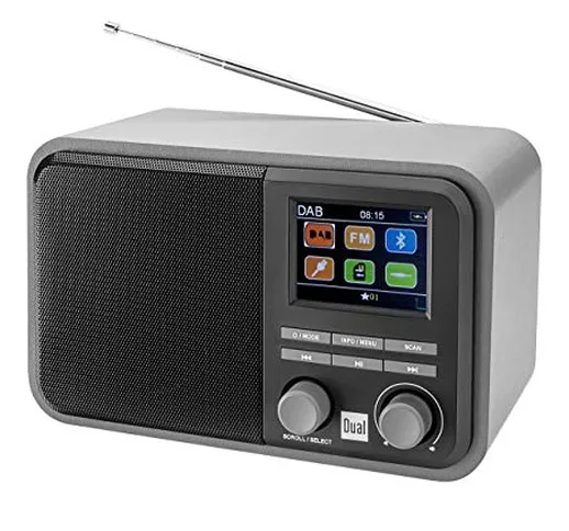 Dual DAB 51 - Radio digitale con batteria e Bluetooth, DAB+/FM, MP3, porta USB/SD, display...