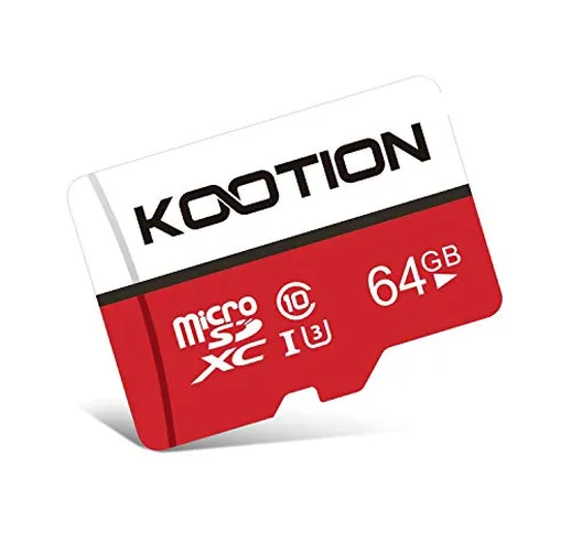 KOOTION 64GB Scheda di Memoria Micro SD Classe 10 U3 A1 4K UHS-I Scheda MicroSDXC 64 Giga...