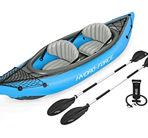 Bestway 65131-5 Set Kayak gonfiabile a due posti Hydro-Force Cove Champion X2, 331x88 cm