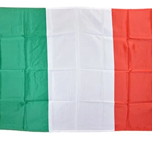 G.V. Bandiera Grande Azzurri Italia Nazionale Italiana Tricolore Italiano cm 250x150 Tessu...