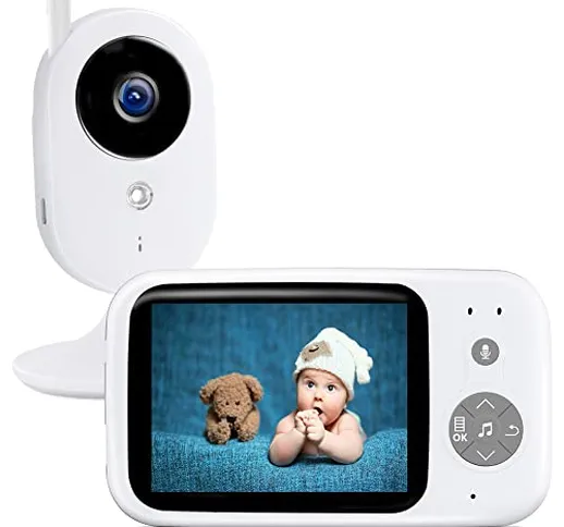 Baby Monitor with Camera,3.2-inch LCD Screen Video Baby Monitor with Night Vision,VOX Mode...