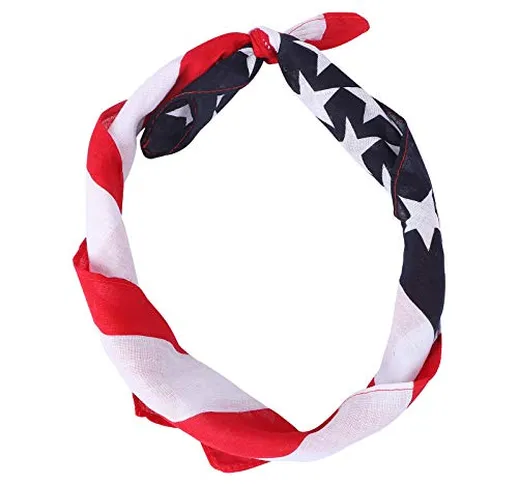 BESTOYARD Fasce per bandiera americana Bandiera USA Bandana Fascia patriottica per il Gior...