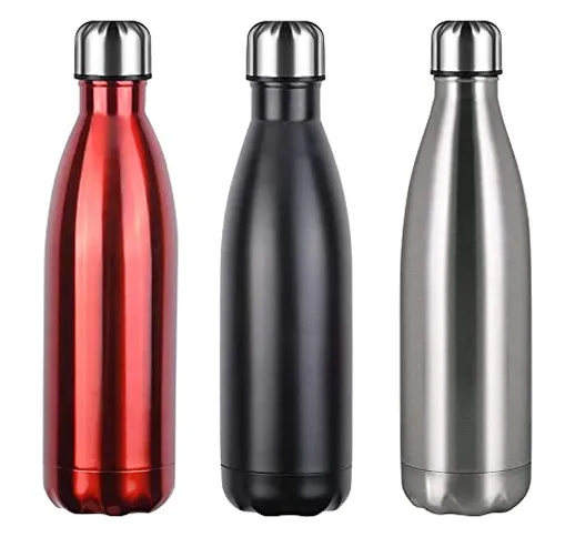 flintronic Portatile Borraccia in Acciaio Inox, Termica Bottiglia d'Acqua Sportive 750ml p...