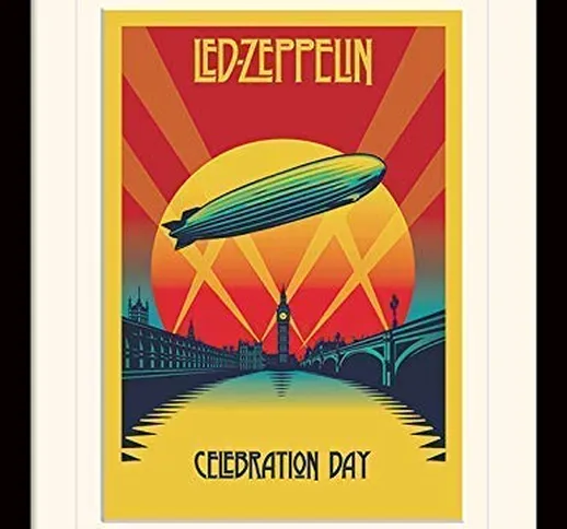 Iposters LED Zeppelin Celebration Day e Cornice Montaggio Ufficiale Stampa - Totale Capaci...
