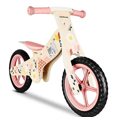 Lalaloom SPRING BIKE - Bicicletta senza pedali bambini in legno colore rosa bicicletta equ...