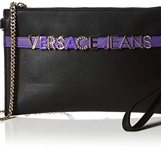 Versace Jeans Wallet, Portafoglio Donna, Nero (899/982), 1x16x25.5 cm (W x H x L)