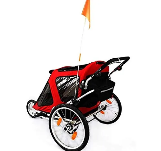 Seduta singola e doppia sede di traino bici bicicletta bambino con 2-in-1 baldacchino e ce...