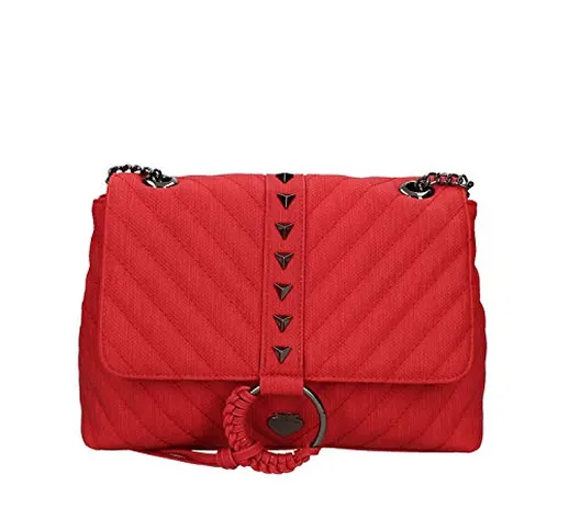 Le Pandorine Borsa a Spalla Vicky Small Canvas Colore Rosso PE20DAV02501