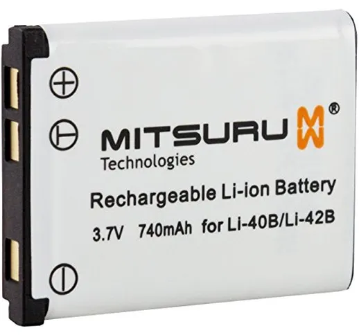 Batteria Mitsuru® per Olympus LI42B LI-42B LI-40B e Olympus mju Tough 3000 X-15 X-845 X-85...